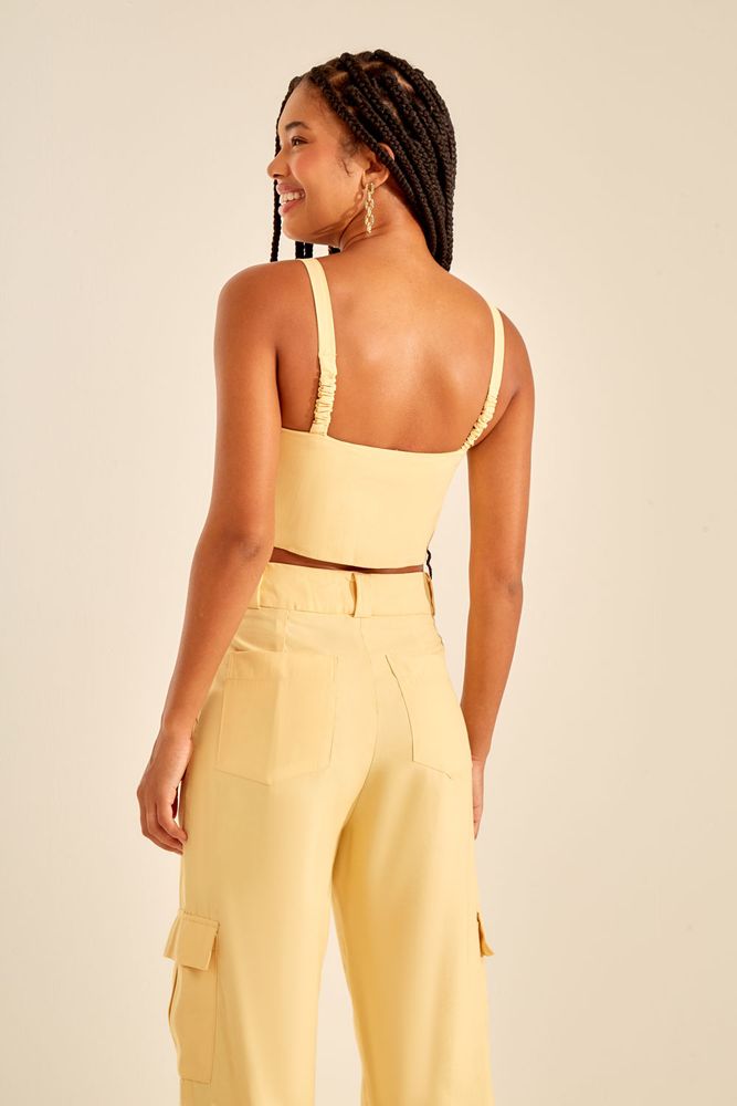 Cropped Recorte Alfaiataria - 02037429 - Ohboy