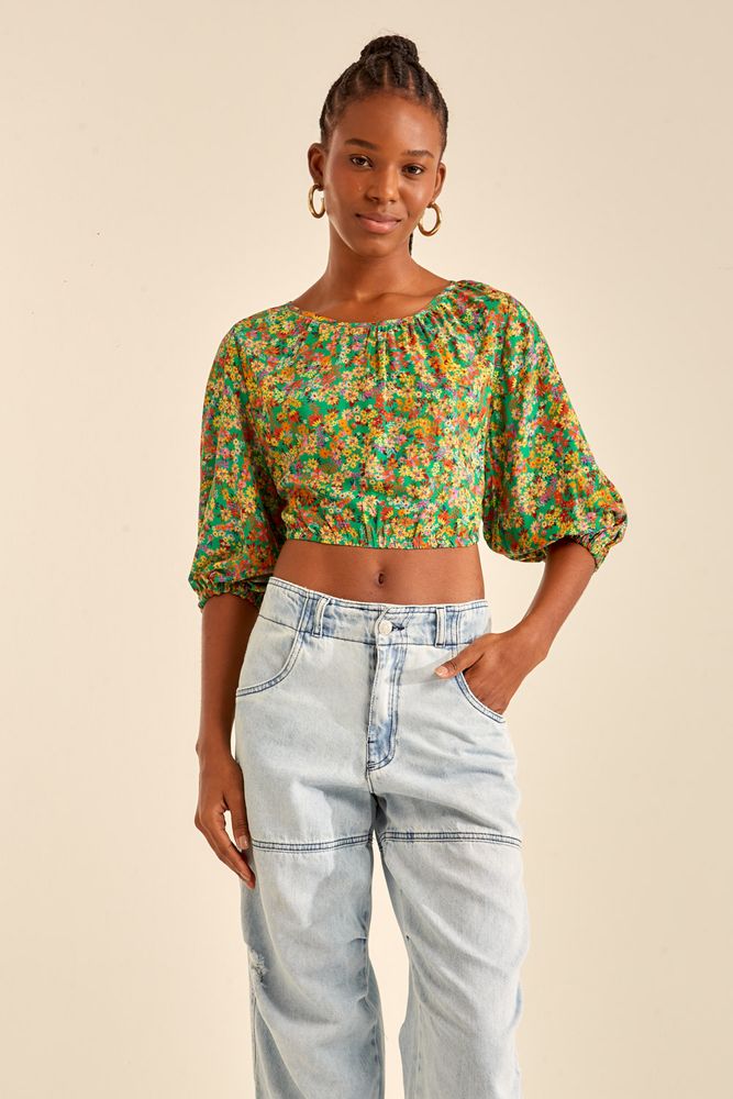 Blusa Estampa Simpatia Verde - 02038018 - Ohboy