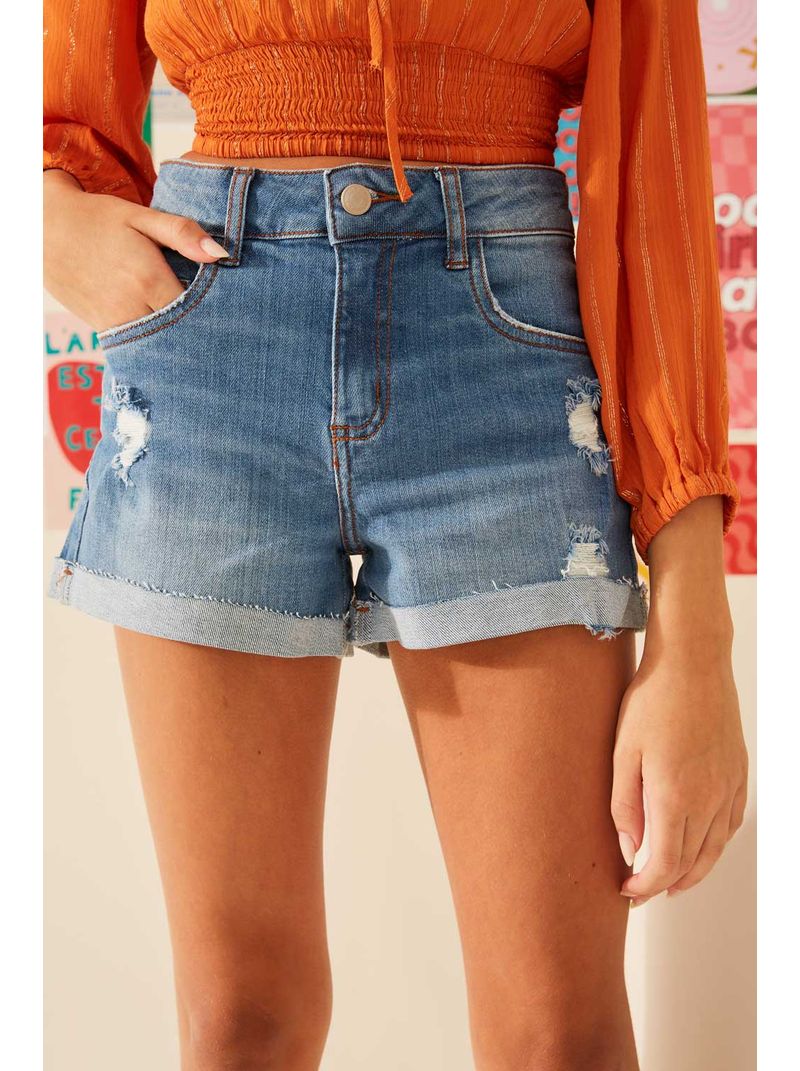 Short jeans elastano